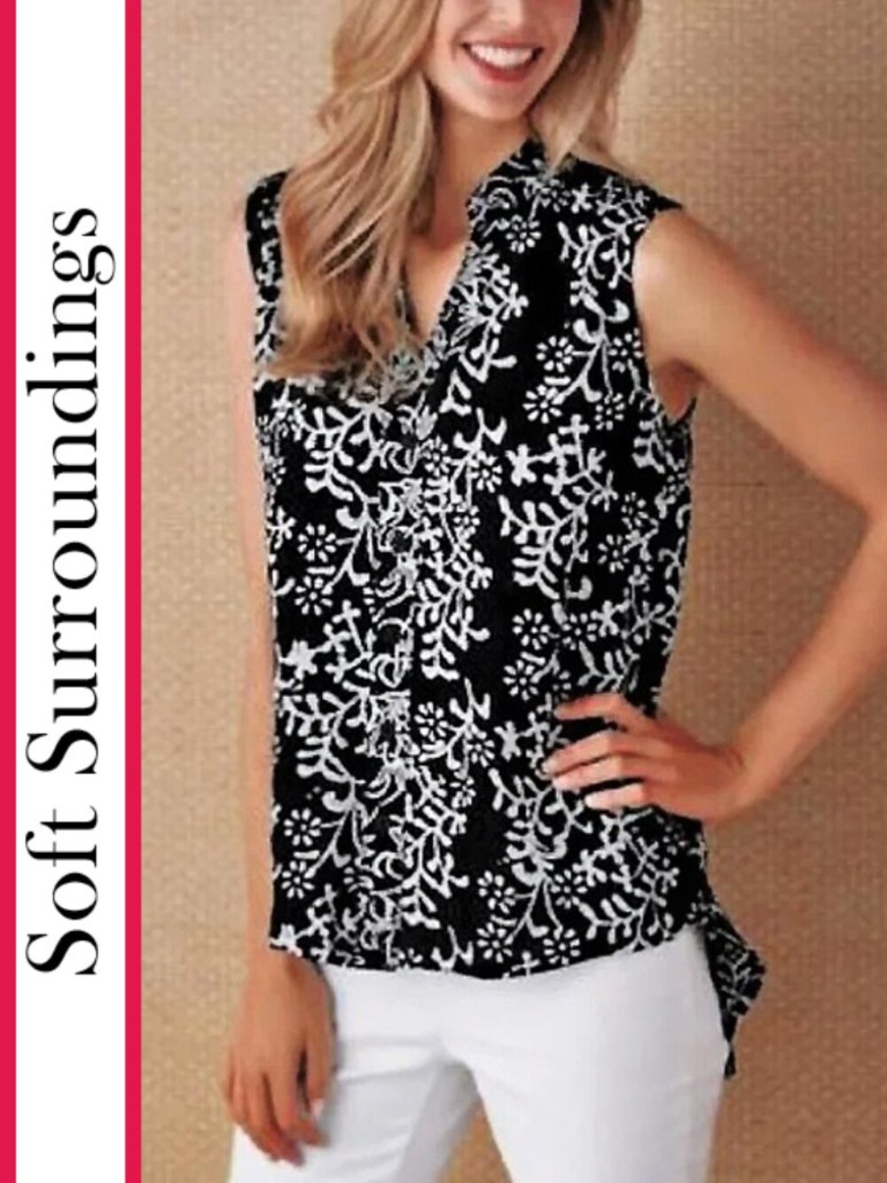 Soft Surroundings | 'Miravella' Floral Batik Printed Tunic Top